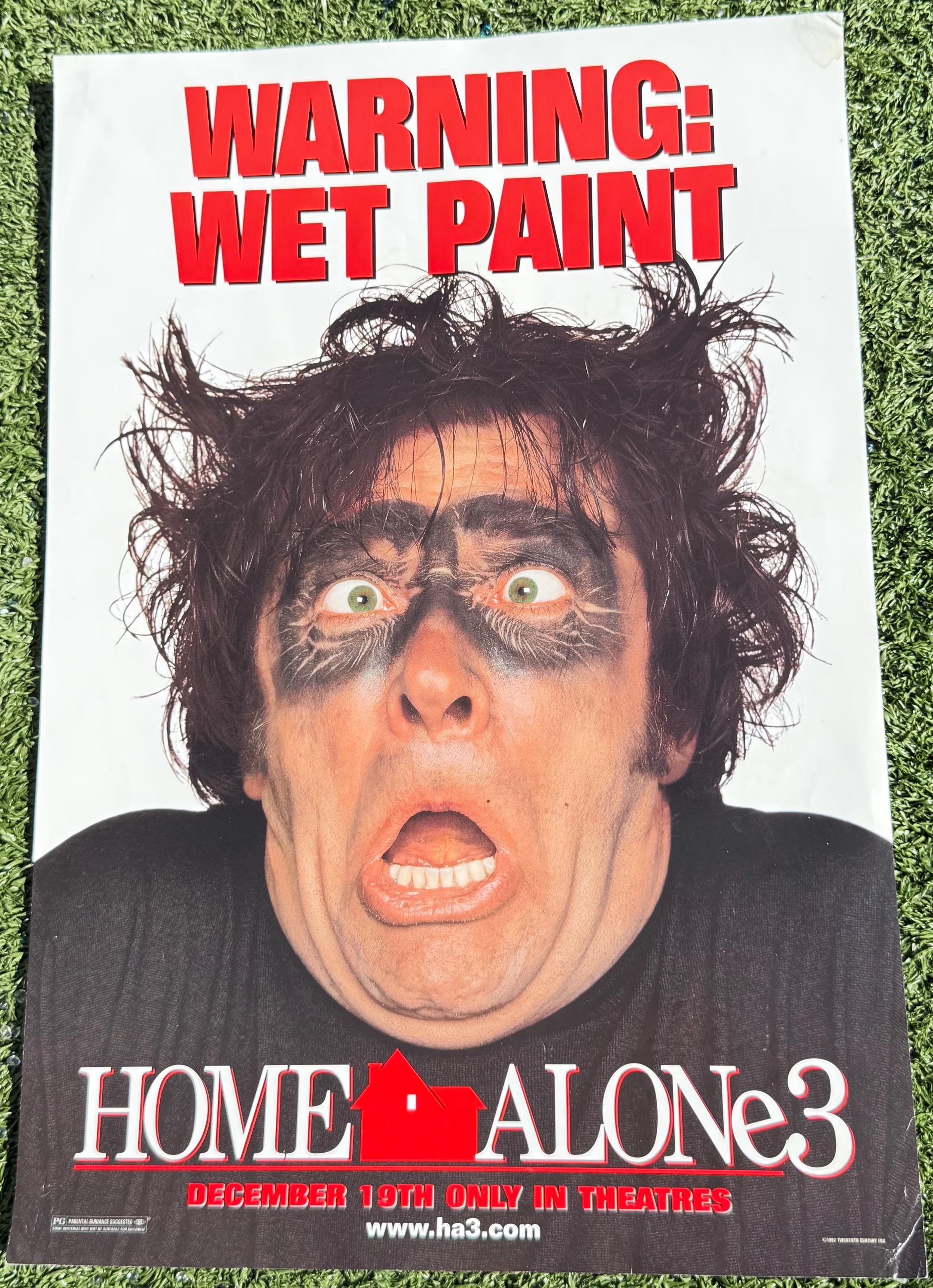 Original 1997 Home Alone 3 Movie Poster – Warning Wet Paint – 90s Film ...