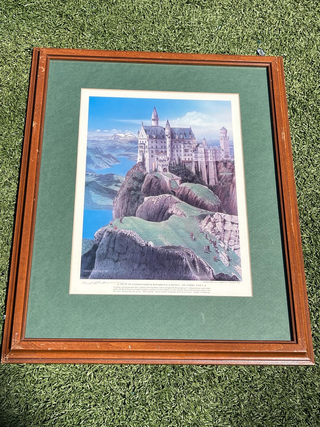 LOYAL H. CHAPMAN　究極のゴルフコース　17番　リトグラフ Loyal H. Chapman Signed 1980 Golf Fantasy Print “st. Ludwig's