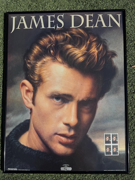 James Dean 24 Inch Framed USPS 32 Cent Stamp Poster 1996 Legends