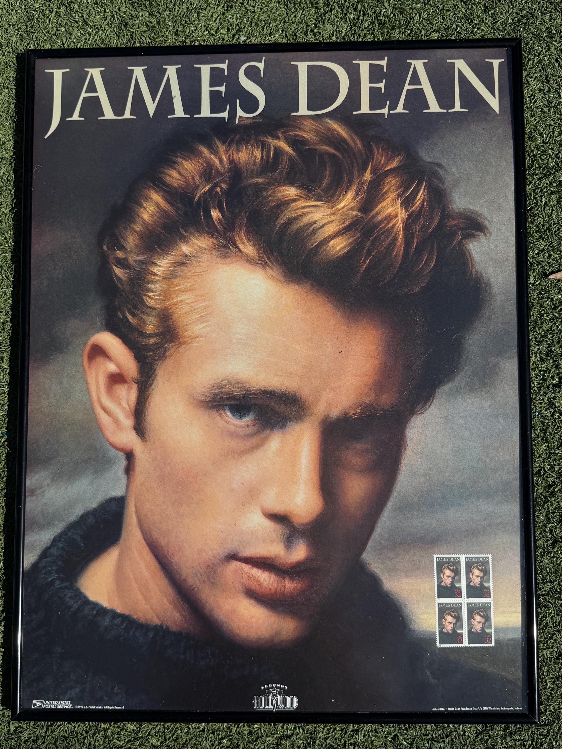 James Dean 24 Inch Framed USPS 32 Cent Stamp Poster 1996 Legends