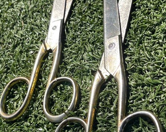 Pair of Vintage German Shears – 6” & 7” Palm Tree Mark Solingen Scissors