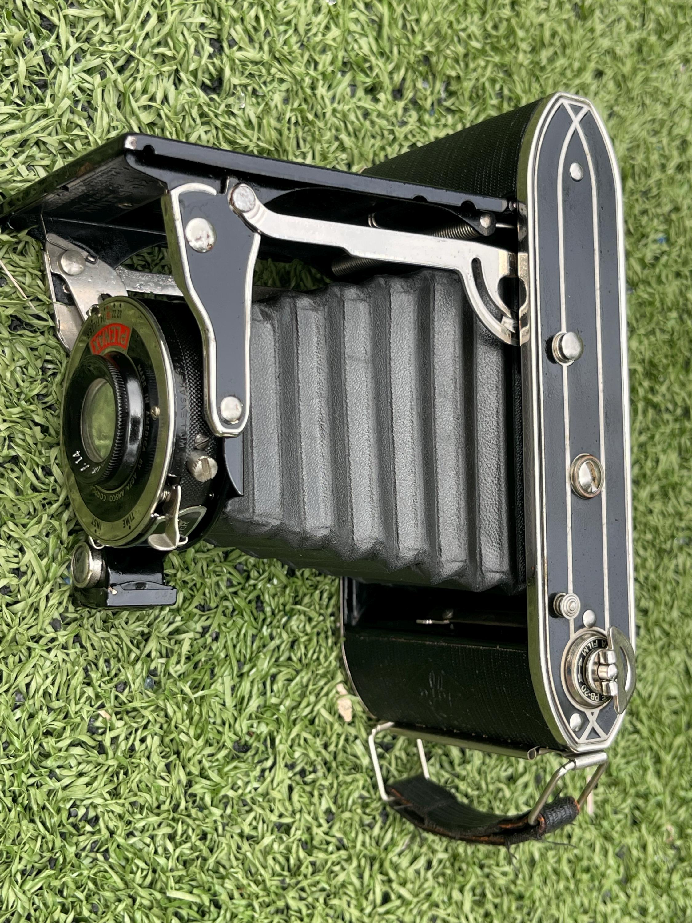 Vintage Agfa Ansco PB20 Plenax Folding Camera 1930s Art Deco