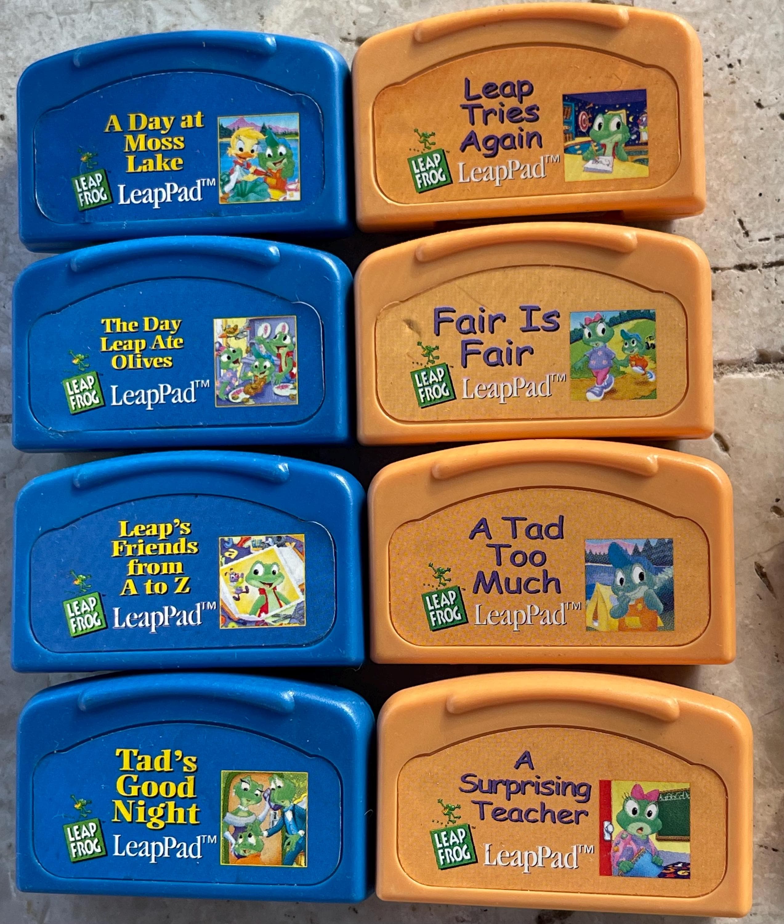 Vintage Leapfrog Leappad Game Lot of 8 Tad & Friends Learning