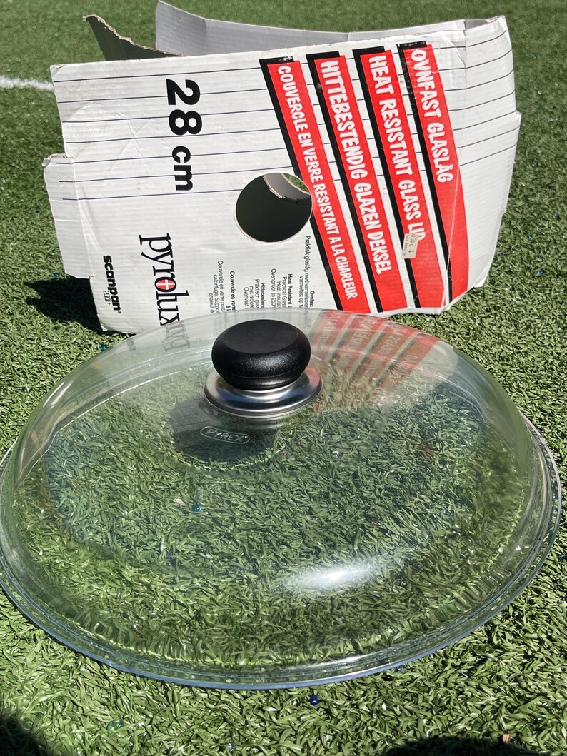 Pyrex 28 Pyrolux Pyrex 28 Cm Glass Cookware Lid – Heat Resistant Replacement ...