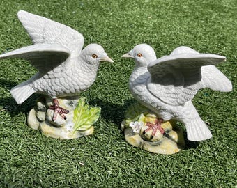 Large Andrea by Sadek Porcelain Bisque Dove Lamp - Etsy