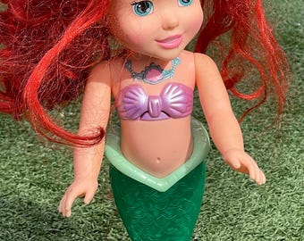 Vintage Disney Ariel Mermaid Doll 14" Tollytots The Little Mermaid 2000s Works