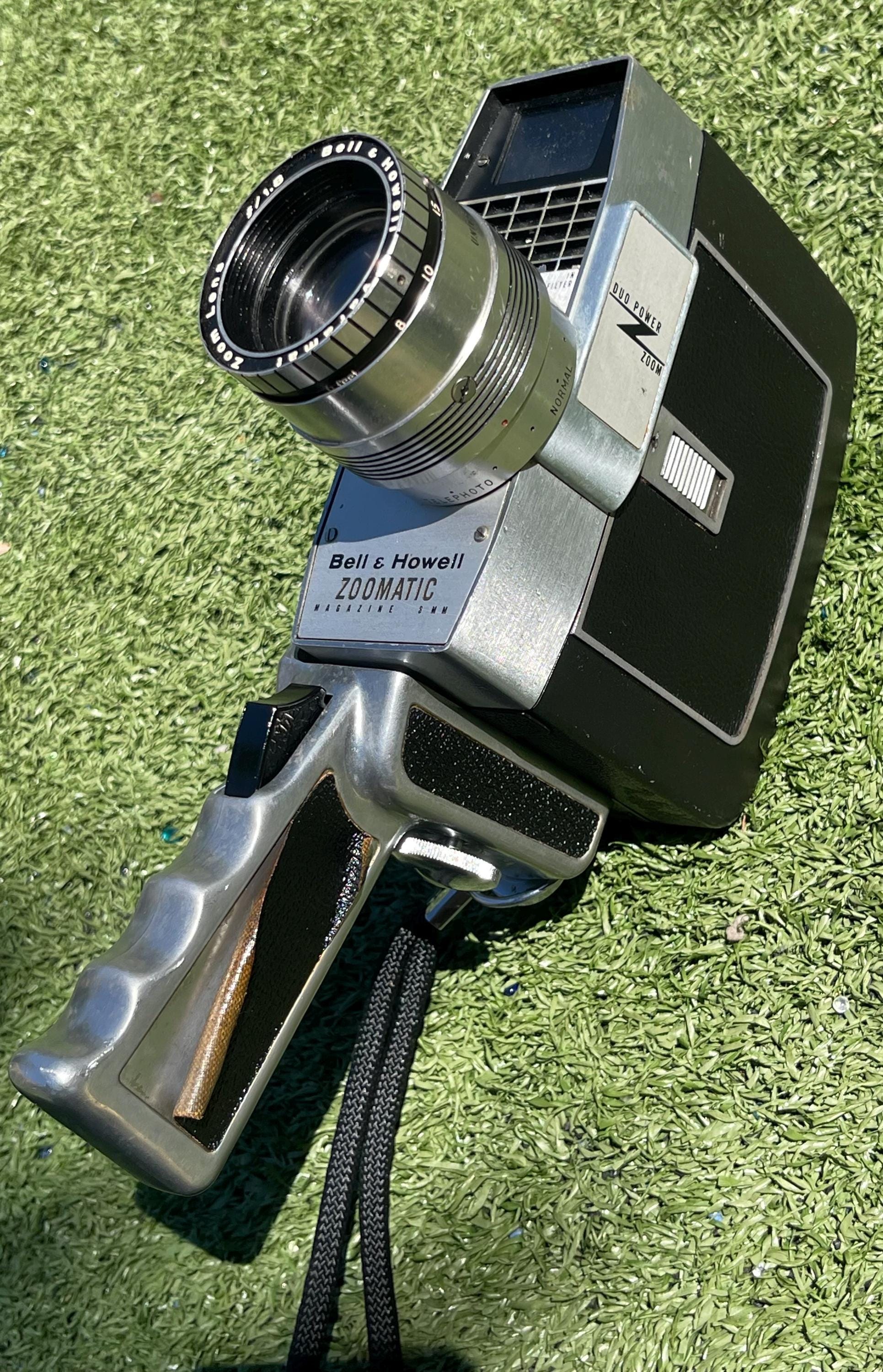 Vintage Bell & Howell Zoomatic Magazine 8mm Movie Camera Duo Power