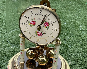 Vintage Kern 400-day Anniversary Clock With Glass Dome, Made in