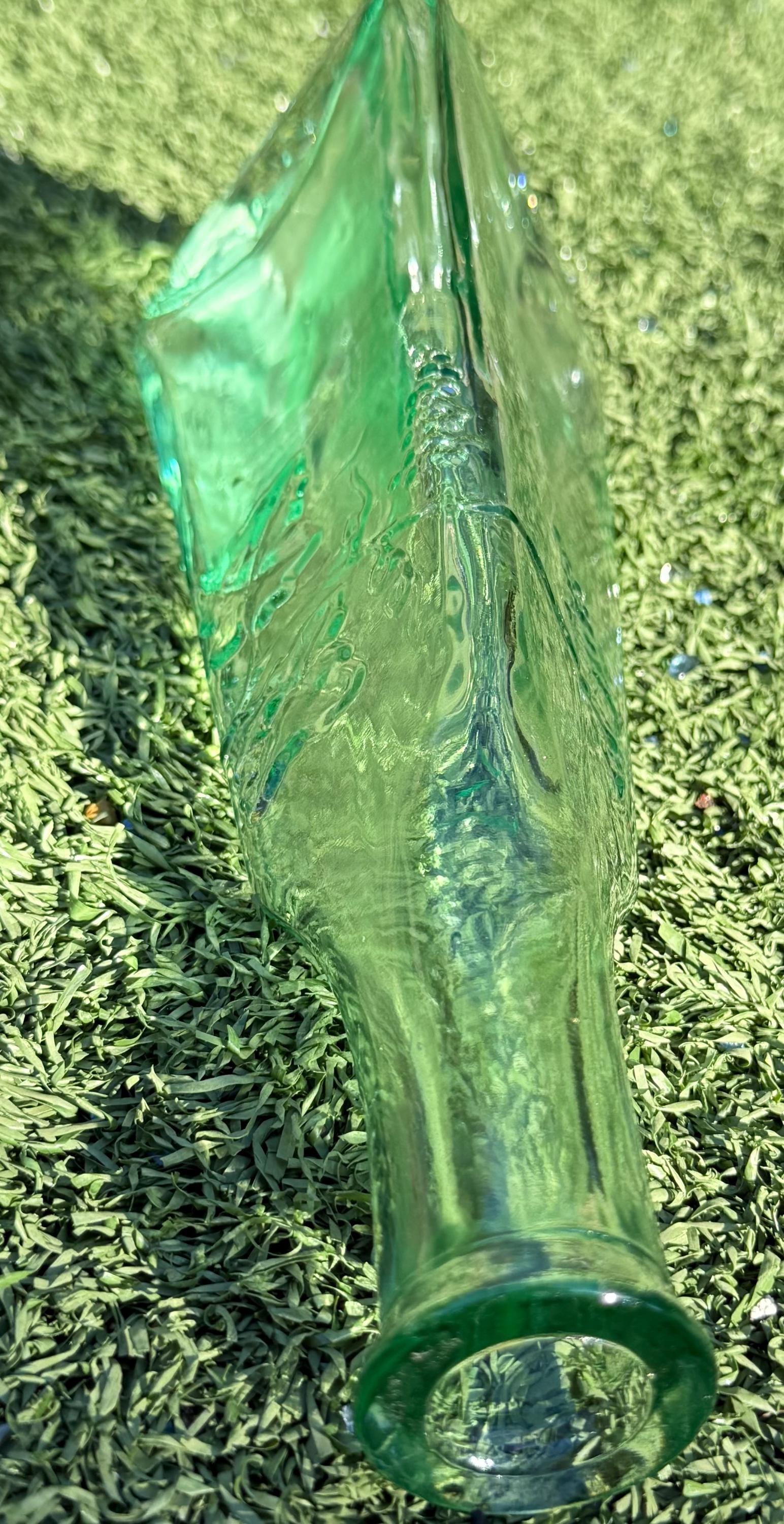 RECYCLED GLASS MADE IN SPAIN グリーン系ボトル3個 RECYCLED GLASS MADE IN SPAIN グリーン系ボトル3個 RECYCLED GLASS