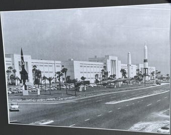 Vintage 1960 Patrick Air Force Base Florida Technical Laboratory Print Matted Space Race Decor