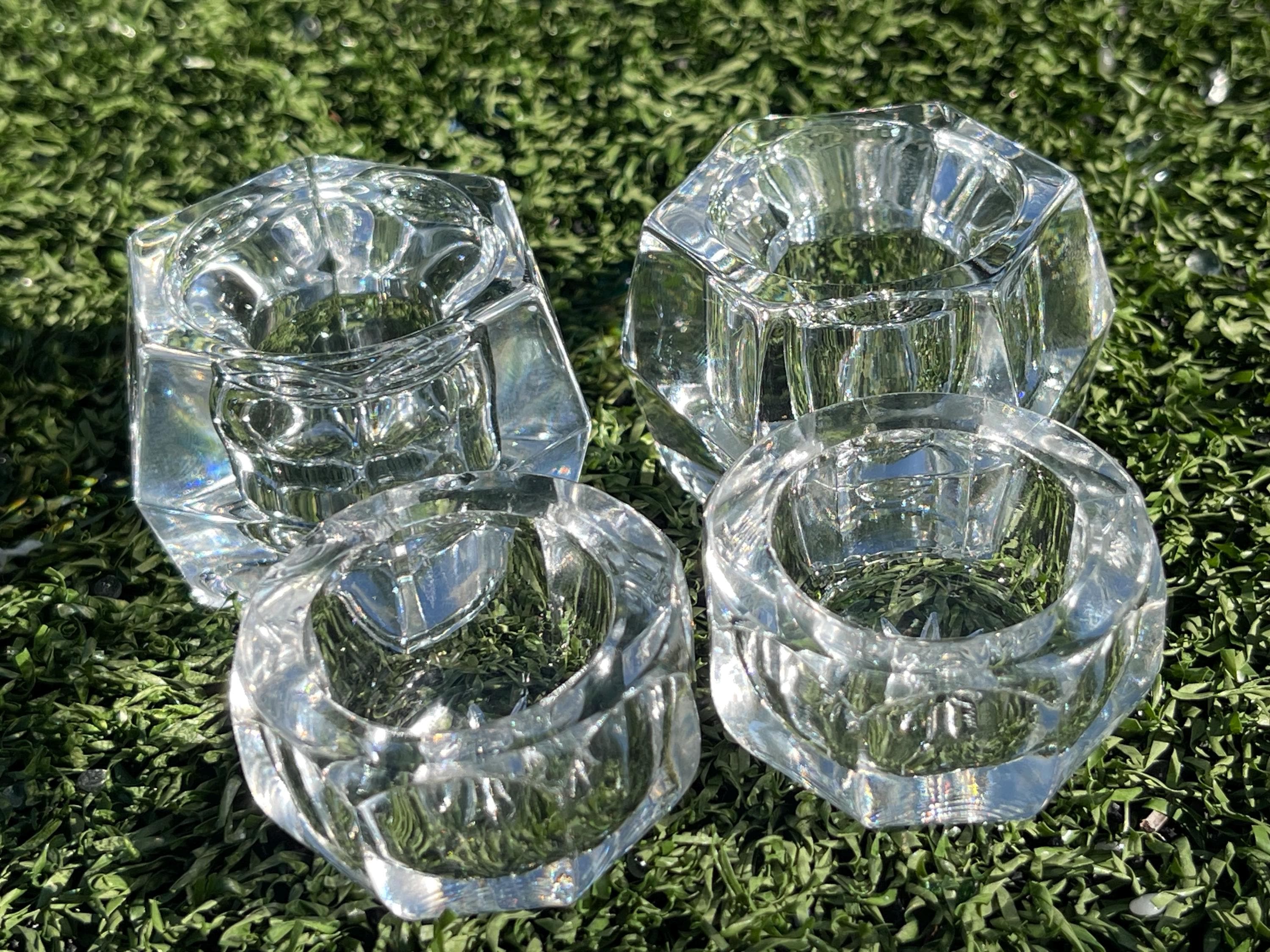 Vintage Faceted Clear Glass Votive Candle Holder