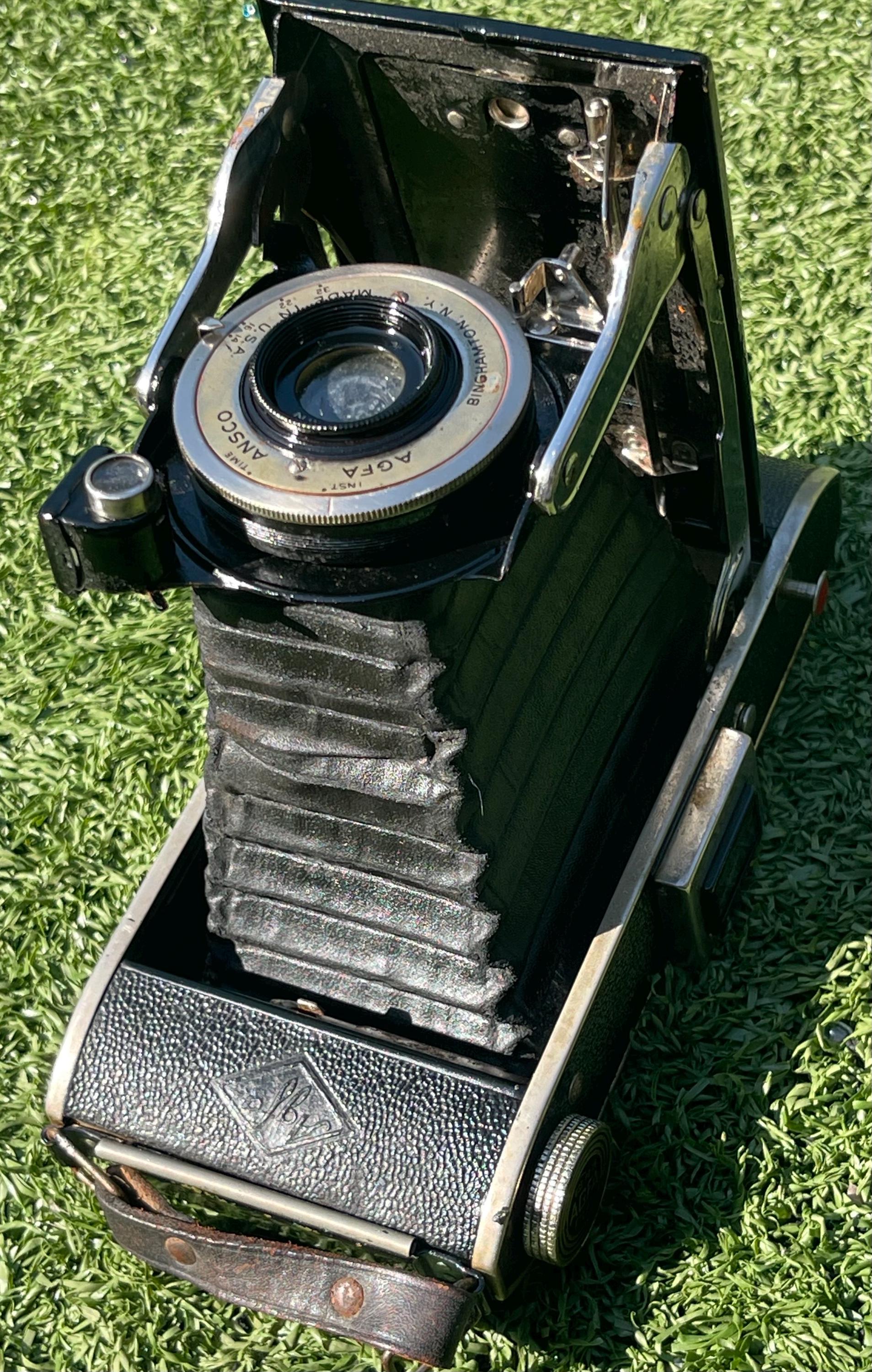 Vintage Agfa Ansco Folding Bellows Camera – 1930s–40s Roll Film Camera ...