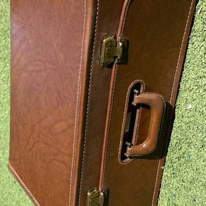 Vintage Samsonite Brown Hard Shell Train Case Suitcase Attache 21 Inch