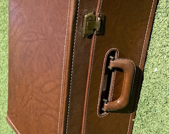 Maleta/portaequipaje Samsonite vintage de carcasa rígida marrón de 21 pulgadas.