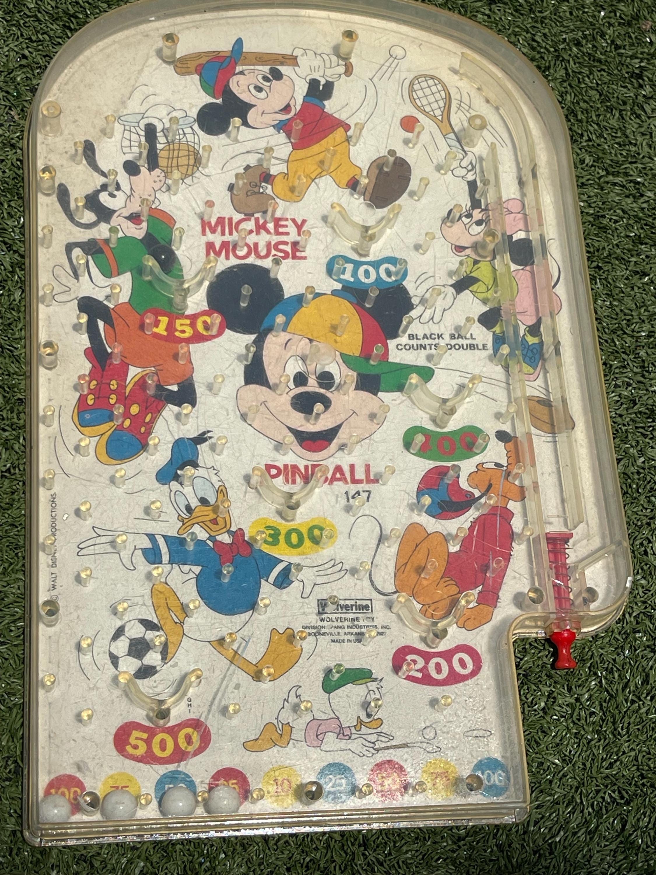 Vintage 1960s Wolverine Disney Pinball Game No. 147 — Mickey