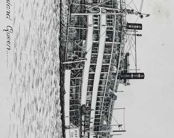 Vintage 1971 Geneva South Signed Print “island Queen” Steamboat
