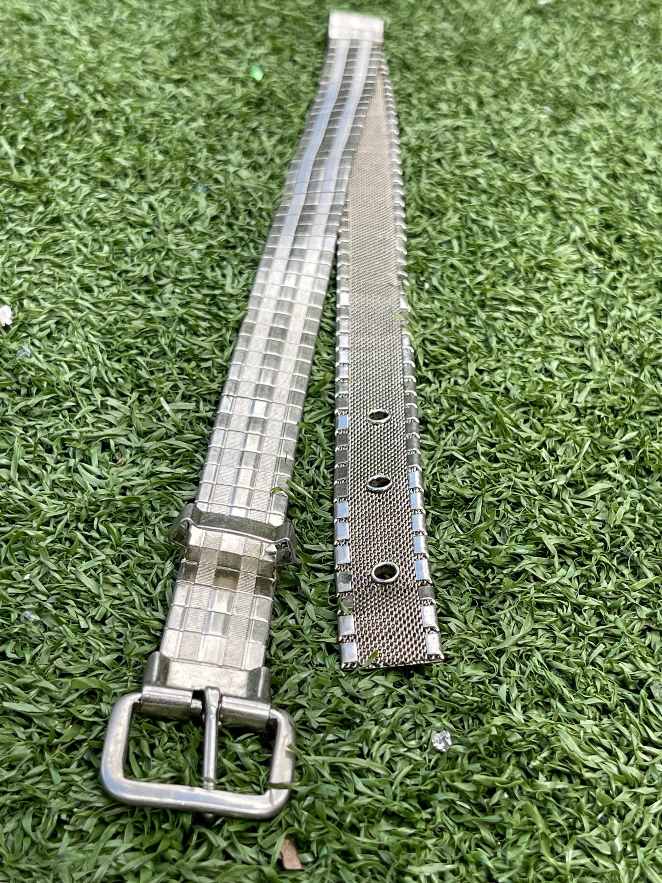 Vintage 29” Silver Tone Metal Mesh Belt With Buckle – Retro  display picture 3