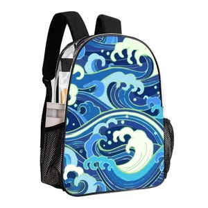 Borsa tote in PVC trasparente da 17 pollici / Borsa trasparente alla moda per stadio, concerto, scuola e viaggio. Zaino scolastico. Zaino scolastico.