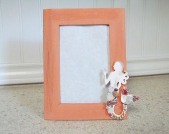 Beach Cottage Picture Frame with Mermaid