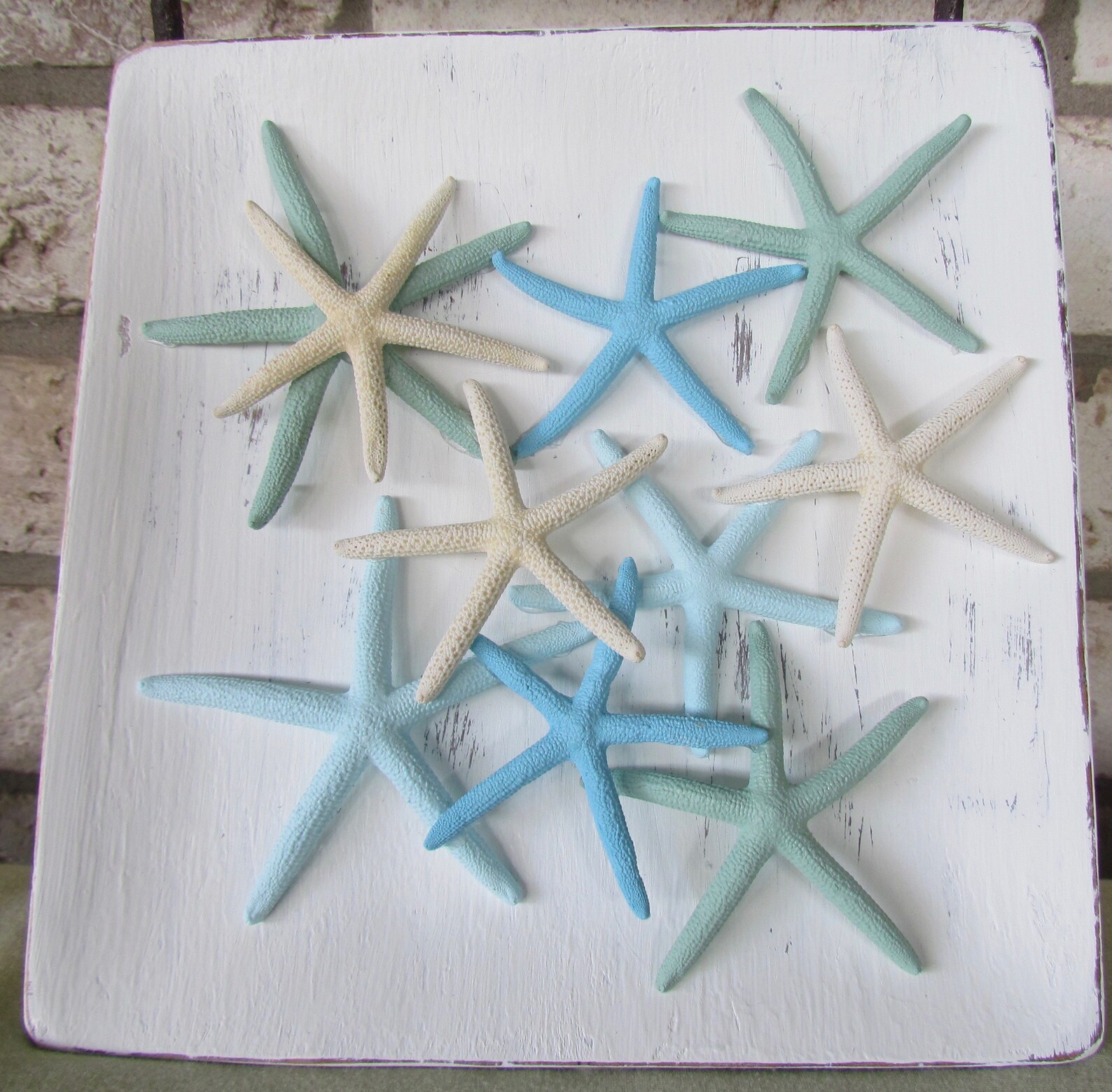 Starfish Wall Hanging Coastal Decor Starfish Collage Etsy