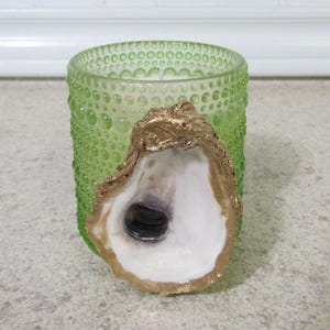 Candle Holder with Oyster Shell