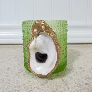 Candle Holder with Oyster Shell