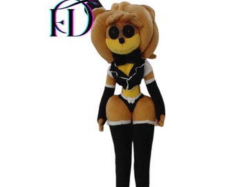 Handmade Gold Glam Robot Plush Doll: Fantasy Art Toy (50cm/19.6in