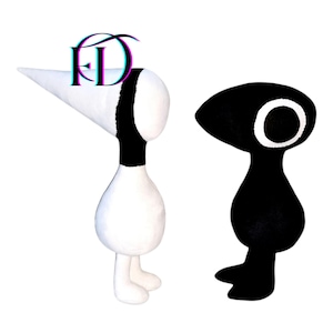 Ida & Totem Inspired Plush Set – Handmade Minimalist Fantasy Game Plushies, Soft Collectible Toys, Gamer Gift, 30 cm Plush Figures