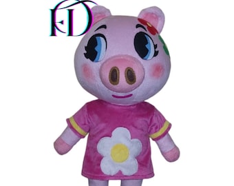 Handmade Pink Pig Plush: Gala Inspired Soft Toy (45cm)