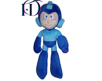 Blue Robot Hero Plush Toy • Handmade Fan-Made Stuffed Doll • 45 cm