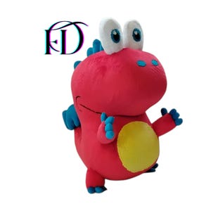 Handmade Red Dragon Plush: Kawaii Stuffed Animal, 30cm