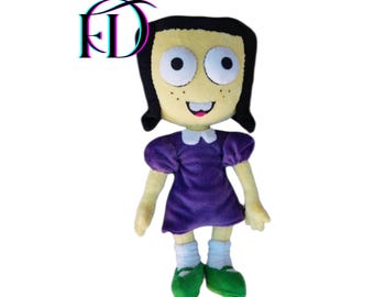 Handmade Plush Girl Doll: Animated Series Inspired, 35cm Collectible