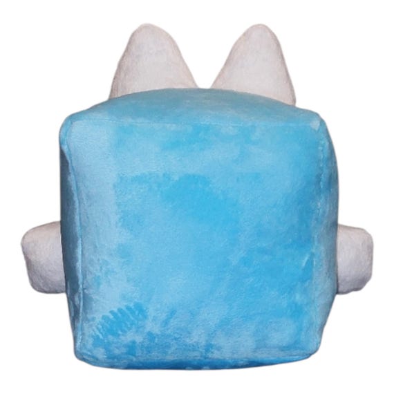 Blue Cube Plush Toy – Handmade Just Shapes & Beats Inspired Soft
