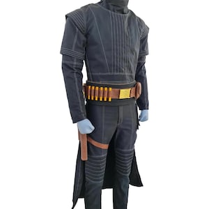 Star wars Boba Fett-Inspired Full Costume Set | Mandalorian Cosplay Outfit with Leather Belt | Custom Bounty Hunter Suit for Star Fans