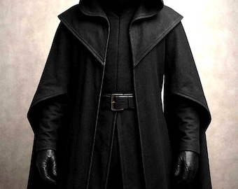 Handmade Gothic Hooded Cloak | Unisex Medieval Renaissance Cape