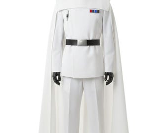 Imperial Offizier Kostüm: Galaktische Empire Uniform mit Kunstleder Gürtel