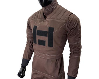 Tuta da volo ispirata a Din Djarin / Costume cosplay mandaloriano marrone