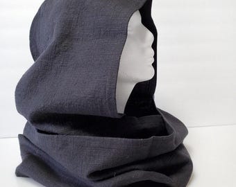 Hooded Scarf Cosplay Tacti-Hood | Medieval Renaissance Faire Hood | LARP Costume Cowl Cloak Accessory