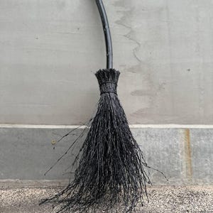 Black Witch Broom, Halloween besom, Halloween Broom, Wedding Broom, Witch Broom Decor, Handmade Broom