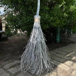 White and Silver Birch Broom, Besom, Birch Broom, Natural Witch Broom, Wizard Broom, Halloween broom, Decorative Broom, Wedding Broom