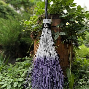 White and Purple Birch Broom, Besom, Birch Broom, Natural Witch Broom, Wizard Broom, Halloween broom, Decorative Broom, Wedding Decor