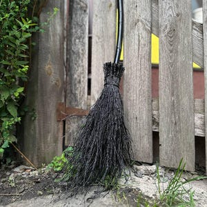Black Witch Broom, Halloween besom, Halloween Broom, Wedding Broom, Witch Broom Decor, Handmade Broom