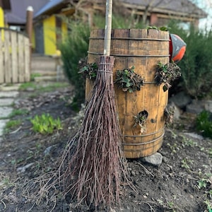 Natural Witch Broom, Halloween Pagan broom besom, Halloween Broom