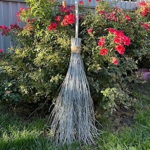 White and Silver Birch Broom, Besom, Birch Broom, Natural Witch Broom, Wizard Broom, Halloween broom, Decorative Broom, Wedding Broom
