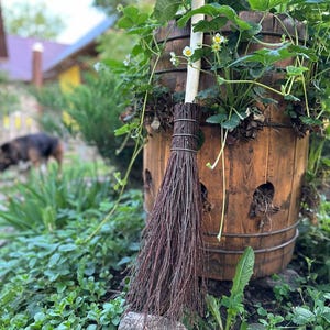 Natural Witch Broom, Halloween Pagan broom besom, Halloween Broom