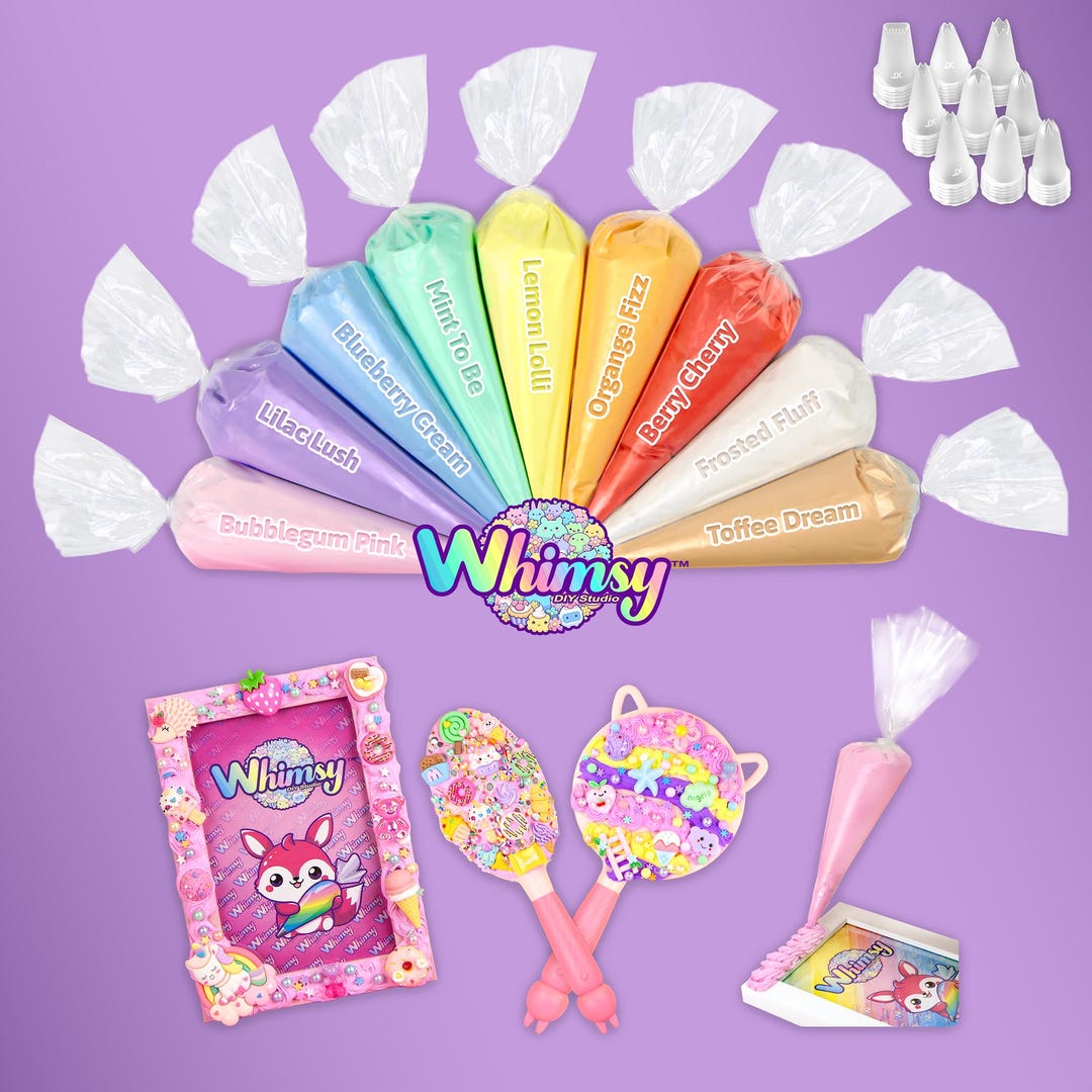 Kit Decoden MOMOMI - Crèmes Synthétiques Arc-en-ciel Pour Décorer Coques De Téléphone Et Objets - Style Kawaii, Créatif, 8 Crèmes + Accessoires