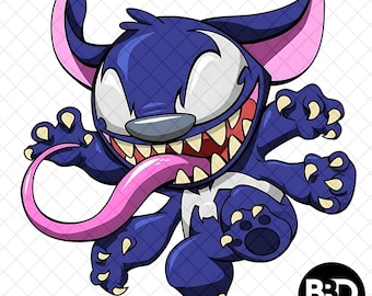 Venom Stitch SVG PNG | Symbiote Cosplay Clipart (Digital Download)