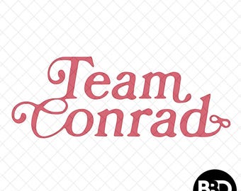 Team Conrad Retro Fan Shirt Design: Summer Clipart (PNG, SVG Digital Download)