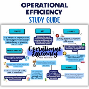 Operational Efficiency Study Guide for Business Students | Visual Study Notes PDF