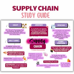 Supply Chain Study Guide for Business Students | Visual Study Notes PDF